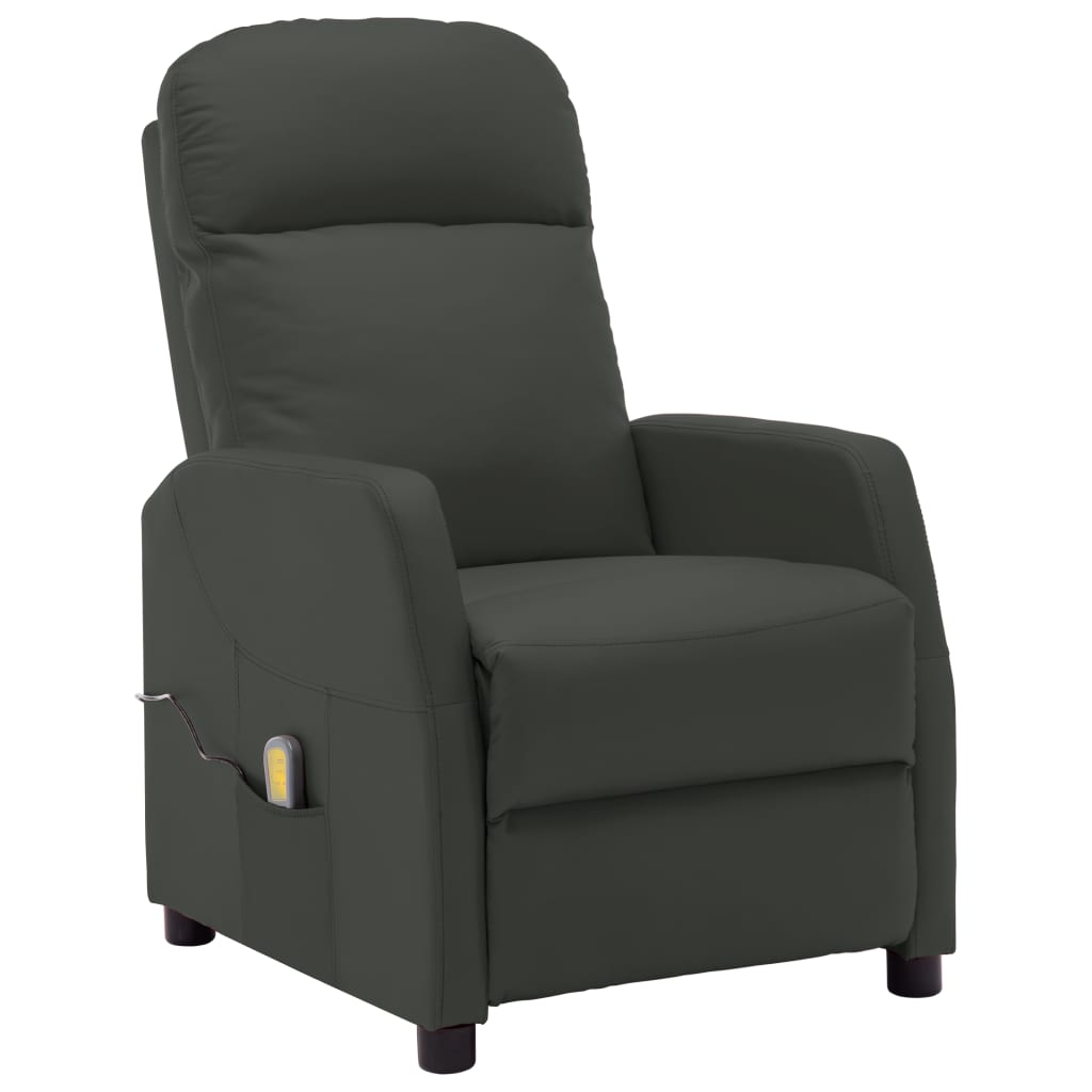 vidaXL Massage Reclining Chair Leisure Recliner for Home Theater Faux Leather-0