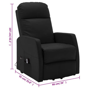 vidaXL Power Lift Recliner Electric Lift Chair for Home Theater Faux Leather-8