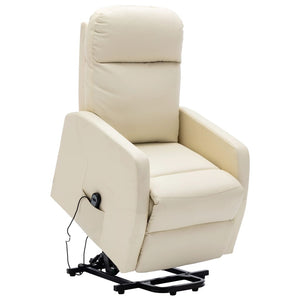 vidaXL Power Lift Recliner Electric Lift Chair for Home Theater Faux Leather-24