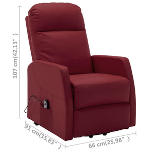 vidaXL Power Lift Recliner Electric Lift Chair for Home Theater Faux Leather-6