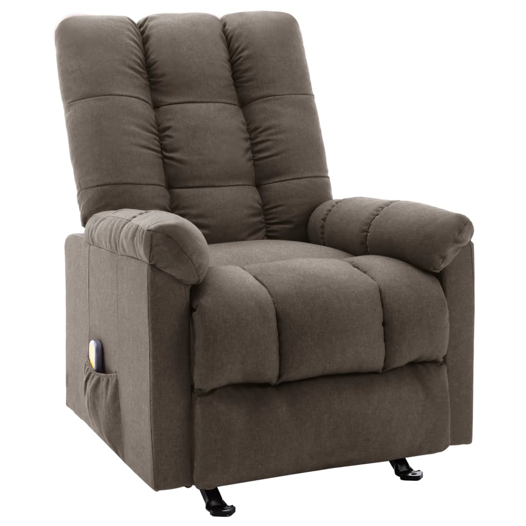 vidaXL Massage Recliner Electric Massaging Recliner Chair for Elderly Fabric-6