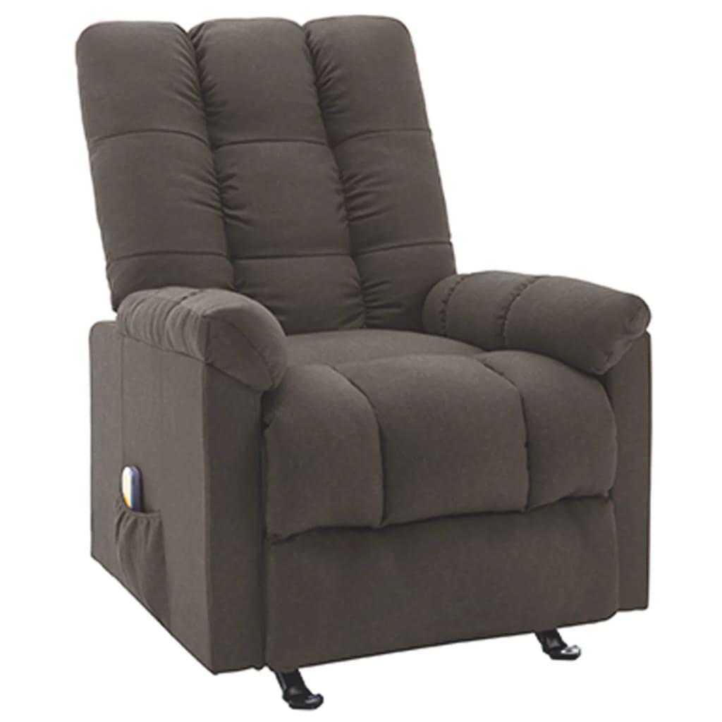 vidaXL Massage Recliner Electric Massaging Recliner Chair for Elderly Fabric-4