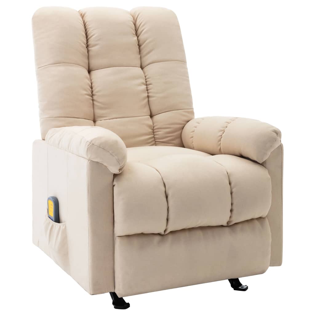 vidaXL Massage Recliner Electric Massaging Recliner Chair for Elderly Fabric-5
