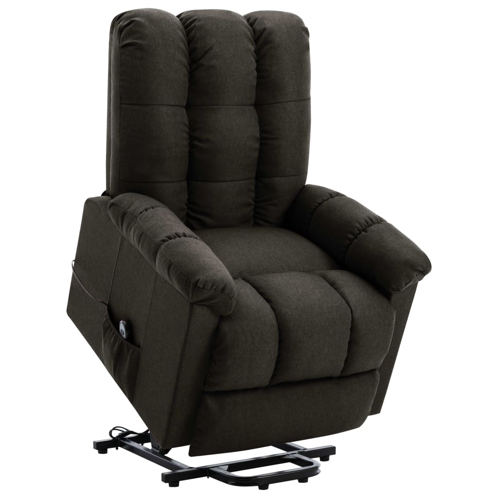 vidaXL Recliner Electric Power Lift Massage Recliner Chair for Elderly Fabric-27