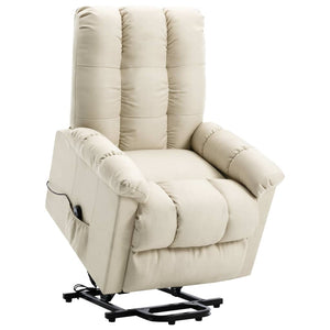 vidaXL Recliner Electric Power Lift Massage Recliner Chair for Elderly Fabric-8