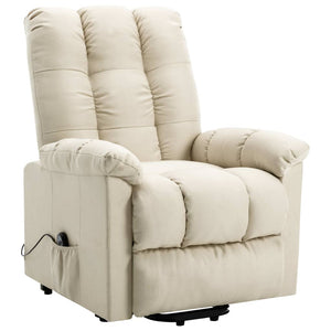 vidaXL Recliner Electric Power Lift Massage Recliner Chair for Elderly Fabric-9