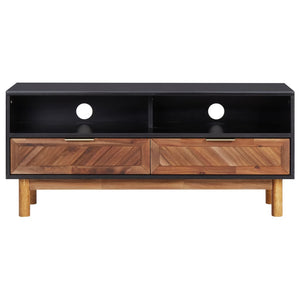 vidaXL TV Stand 39.4"x13.8"x17.7" Solid Wood Acacia and MDF-1