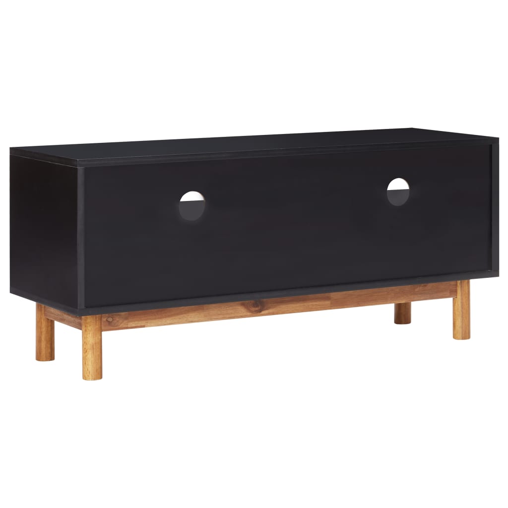 vidaXL TV Stand 39.4"x13.8"x17.7" Solid Wood Acacia and MDF-3