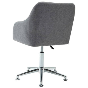 vidaXL Dining Chair 360 Degrees Swivel Accent Desk Chair with Arms Fabric-88