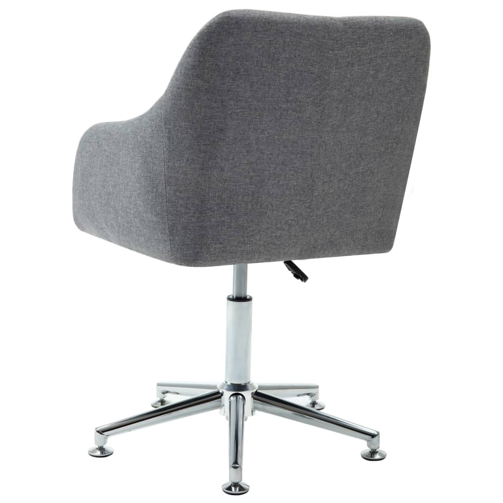 vidaXL Dining Chair 360 Degrees Swivel Accent Desk Chair with Arms Fabric-80