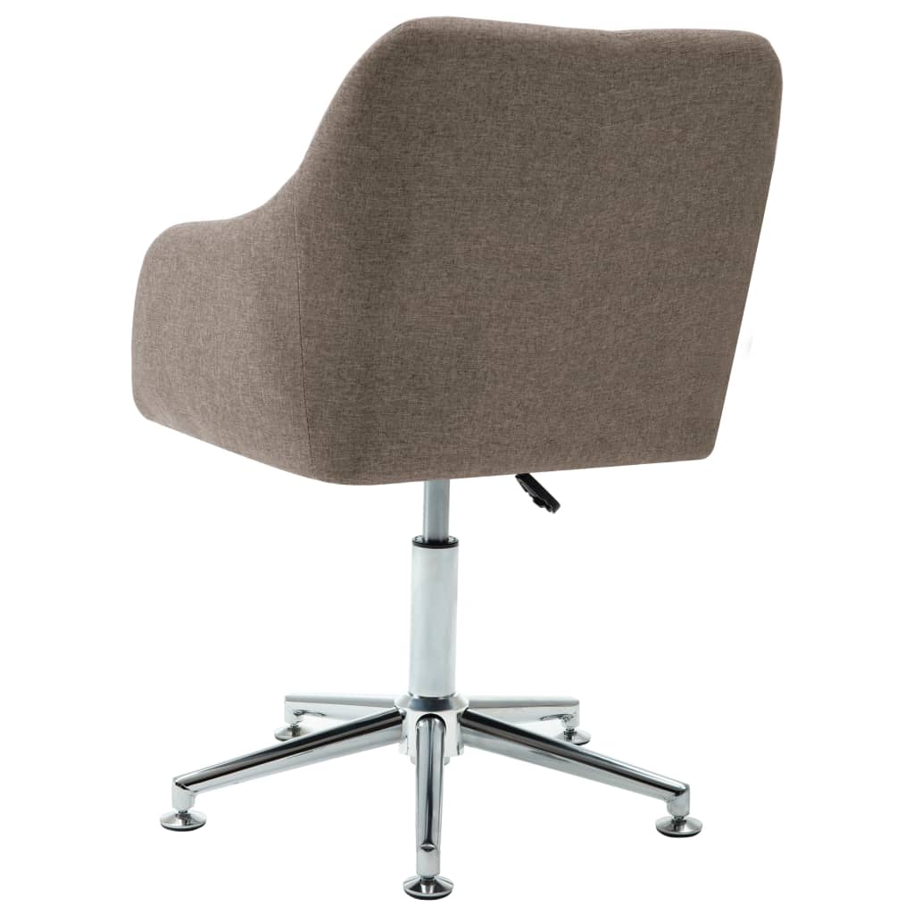 vidaXL Dining Chair 360 Degrees Swivel Accent Desk Chair with Arms Fabric-39