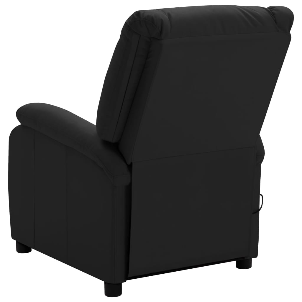 vidaXL Massage Chair Black Faux Leather-2
