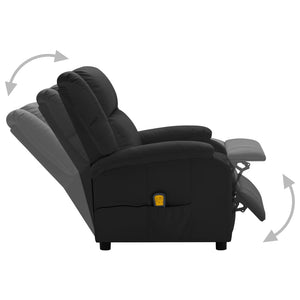 vidaXL Massage Chair Black Faux Leather-3
