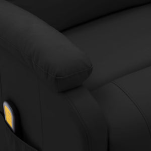 vidaXL Massage Chair Black Faux Leather-4