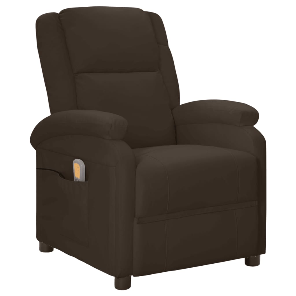 vidaXL Massage Chair Massaging Recliner Push Chair for Elderly Faux Leather-7