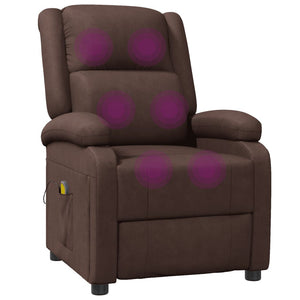 vidaXL Massage Chair Massaging Recliner Push Chair for Elderly Faux Leather-47