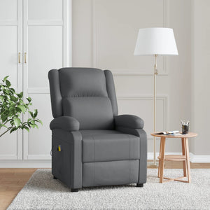 vidaXL Massage Chair Massaging Recliner Push Chair for Elderly Faux Leather-57