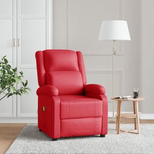 vidaXL Massage Chair Massaging Recliner Push Chair for Elderly Faux Leather-45