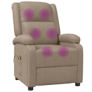 vidaXL Massage Chair Massaging Recliner Push Chair for Elderly Faux Leather-25