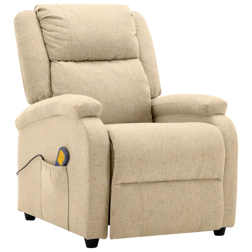vidaXL Massage Recliner Chair Electric Push Cozy Chair for Elderly Fabric-33