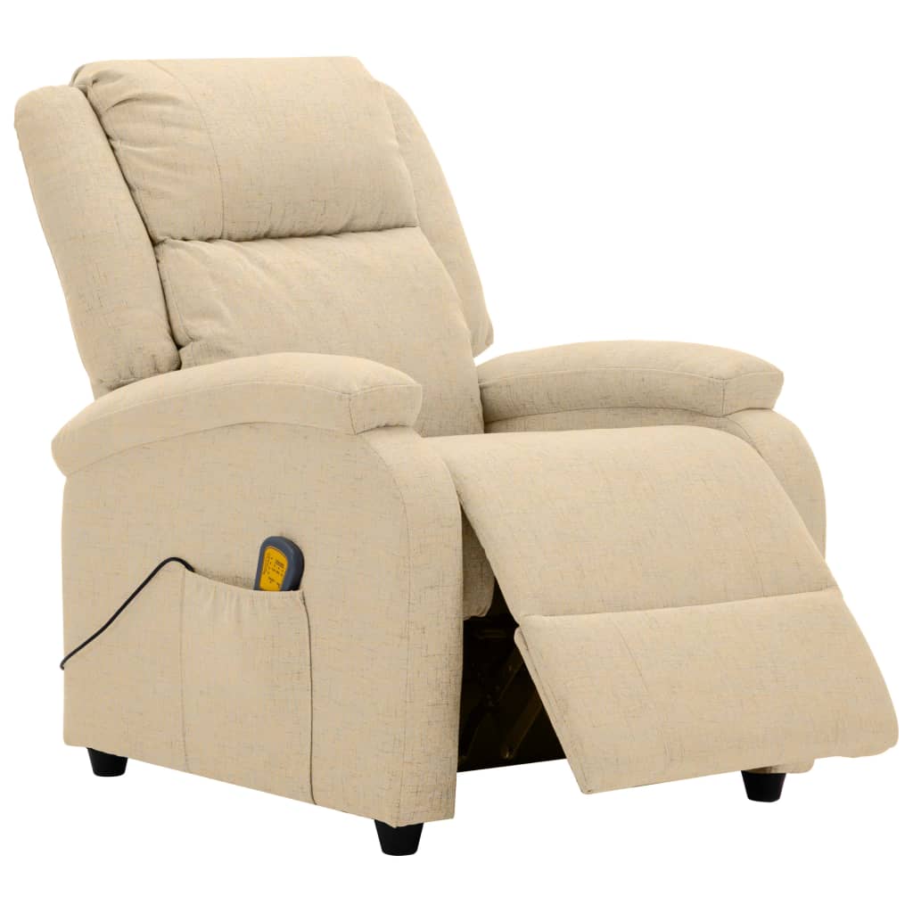 vidaXL Massage Recliner Chair Electric Push Cozy Chair for Elderly Fabric-7