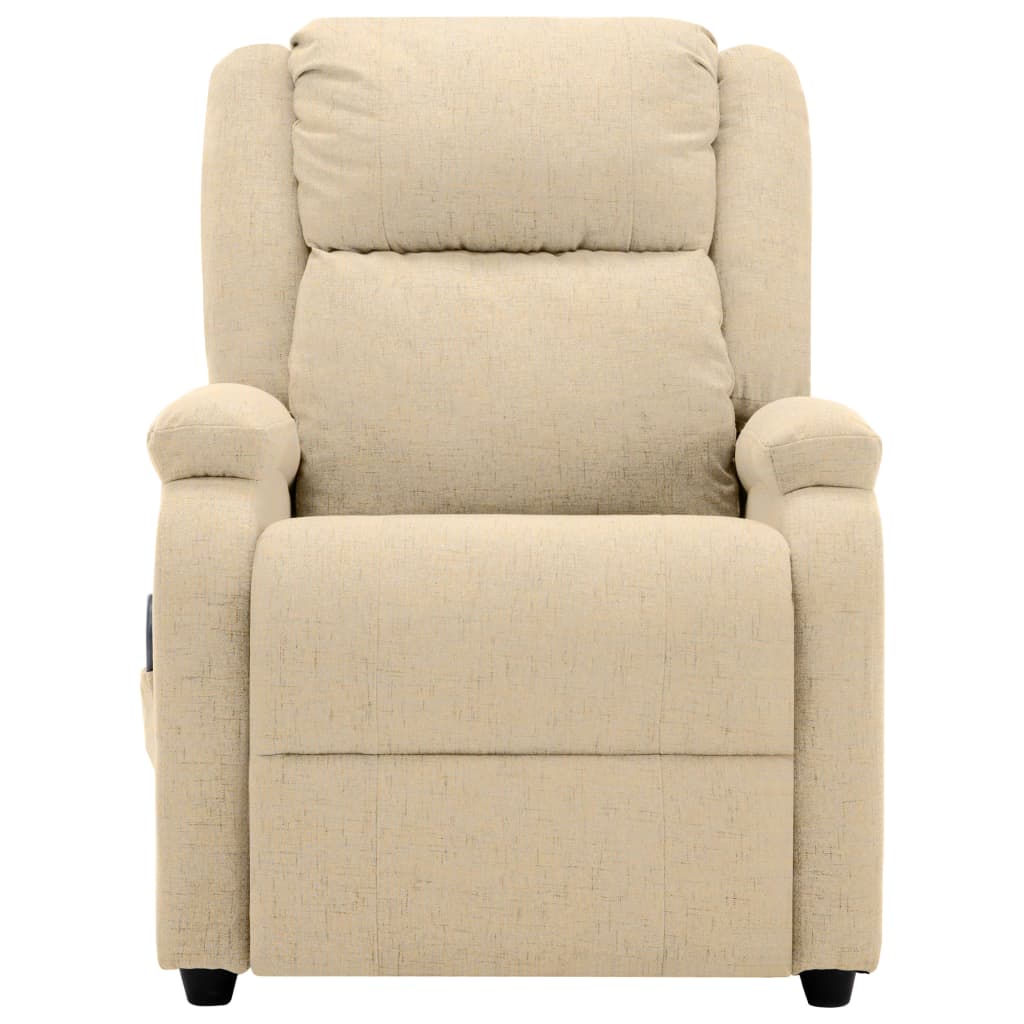 vidaXL Massage Recliner Chair Electric Push Cozy Chair for Elderly Fabric-11