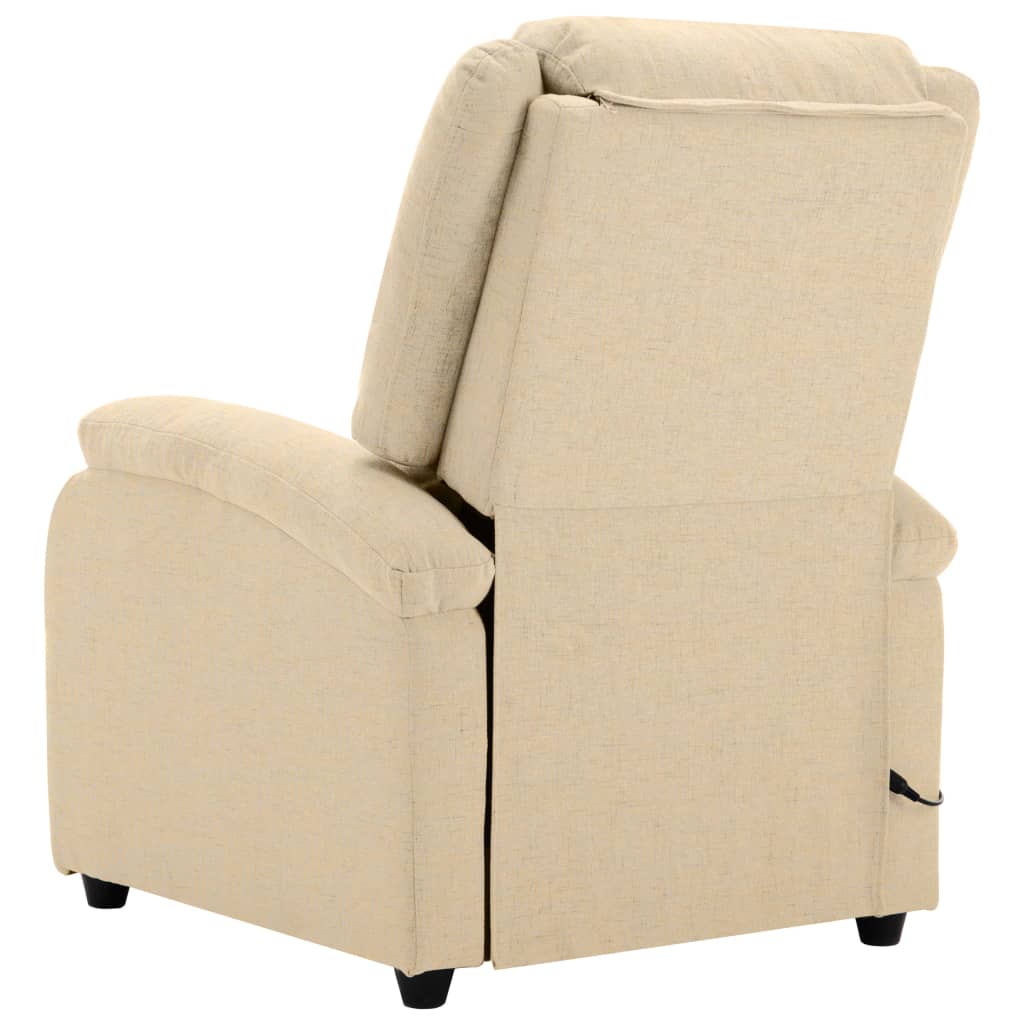vidaXL Massage Recliner Chair Electric Push Cozy Chair for Elderly Fabric-19