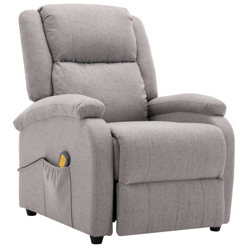 vidaXL Massage Recliner Chair Electric Push Cozy Chair for Elderly Fabric-35