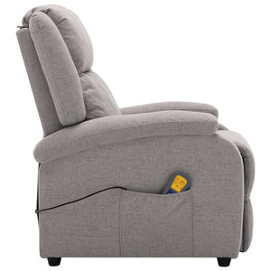 vidaXL Massage Recliner Chair Electric Push Cozy Chair for Elderly Fabric-22
