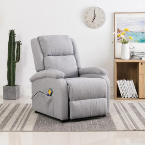 vidaXL Massage Recliner Chair Electric Push Cozy Chair for Elderly Fabric-2