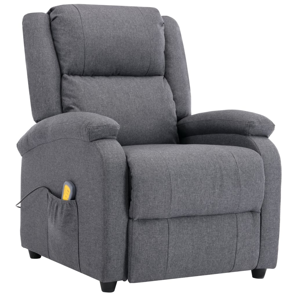 vidaXL Massage Recliner Chair Electric Push Cozy Chair for Elderly Fabric-0