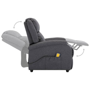 vidaXL Massage Recliner Chair Electric Push Cozy Chair for Elderly Fabric-31