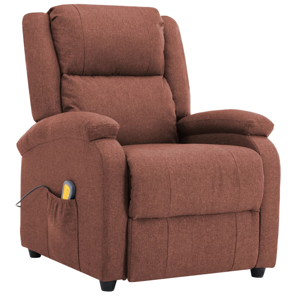 vidaXL Massage Recliner Chair Electric Push Cozy Chair for Elderly Fabric-1