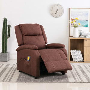 vidaXL Massage Recliner Chair Electric Push Cozy Chair for Elderly Fabric-13