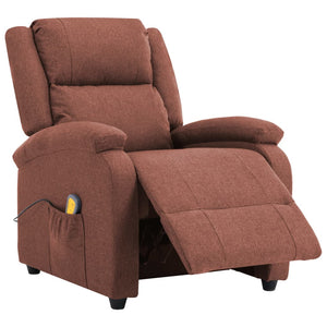 vidaXL Massage Recliner Chair Electric Push Cozy Chair for Elderly Fabric-17