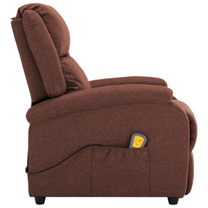 vidaXL Massage Recliner Chair Electric Push Cozy Chair for Elderly Fabric-25