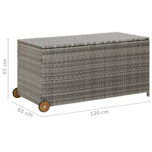 vidaXL Outdoor Storage Garden Patio Deck Cushion Box Chest Cabinet PE Rattan-6