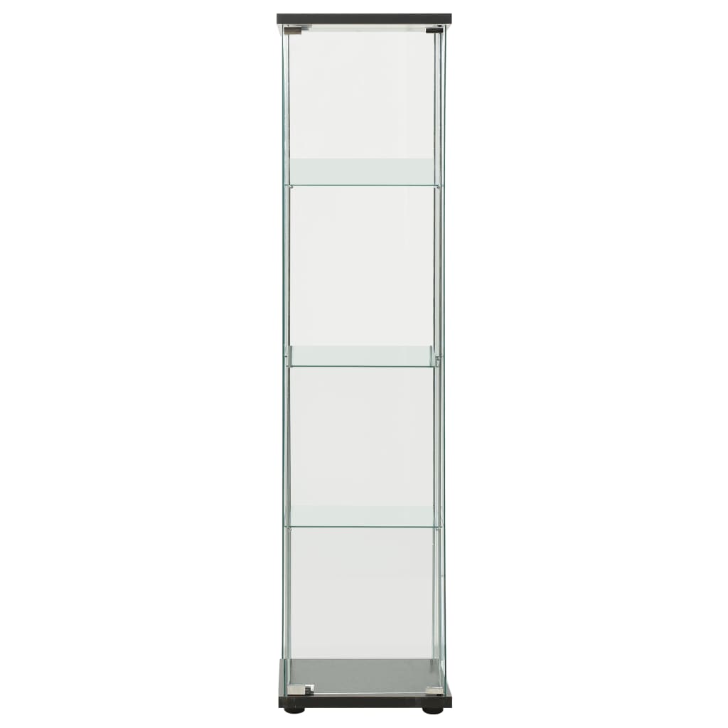 vidaXL Storage Cabinet Bookshelf 4-Shelf Glass Display Cabinet Tempered Glass-3