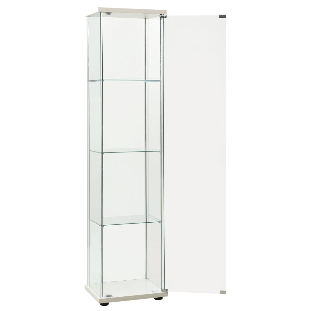 vidaXL Storage Cabinet Bookshelf 4-Shelf Glass Display Cabinet Tempered Glass-6