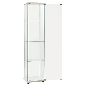 vidaXL Storage Cabinet Bookshelf 4-Shelf Glass Display Cabinet Tempered Glass-6