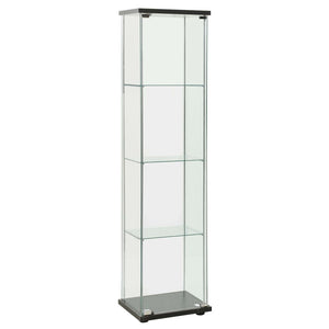 vidaXL Storage Cabinet Bookshelf 4-Shelf Glass Display Cabinet Tempered Glass-9