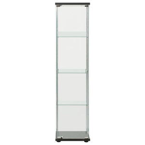 vidaXL Storage Cabinet Bookshelf 4-Shelf Glass Display Cabinet Tempered Glass-12