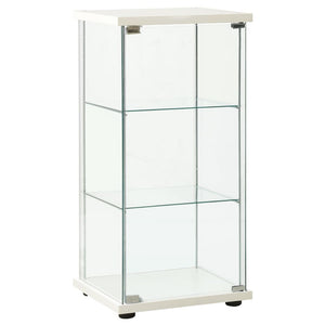 vidaXL Storage Cabinet Bookshelf 4-Shelf Glass Display Cabinet Tempered Glass-18