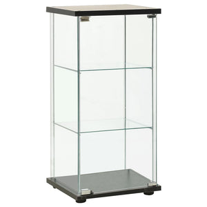 vidaXL Storage Cabinet Bookshelf 4-Shelf Glass Display Cabinet Tempered Glass-24