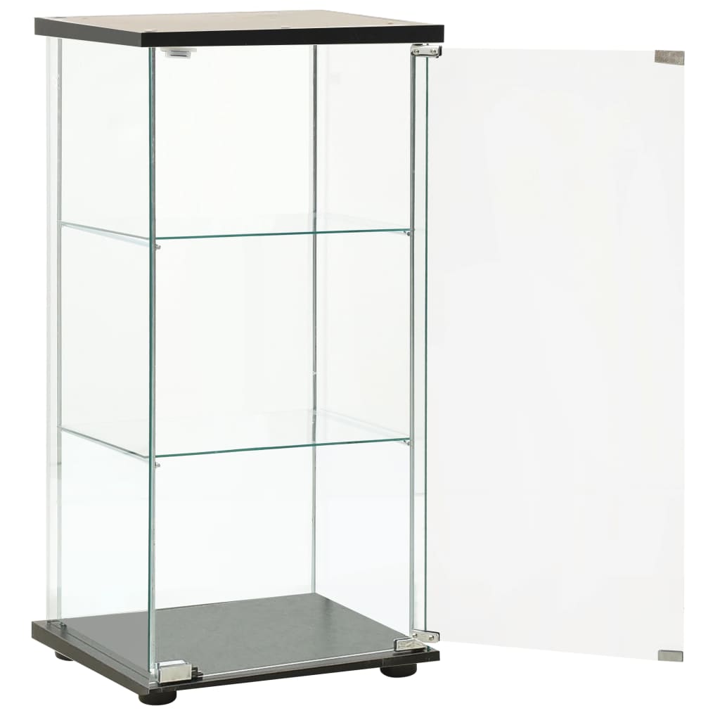 vidaXL Storage Cabinet Bookshelf 4-Shelf Glass Display Cabinet Tempered Glass-4