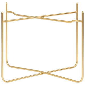 vidaXL Side Table Black and Gold 15"x15"x15.2" MDF-5