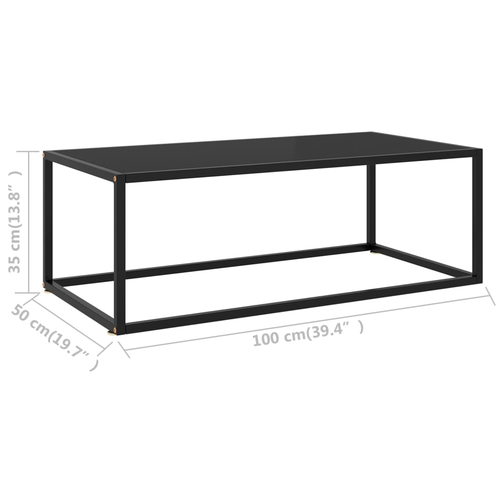 vidaXL Coffee Table End Table Living Room Accent Sofa Table Tempered Glass-3