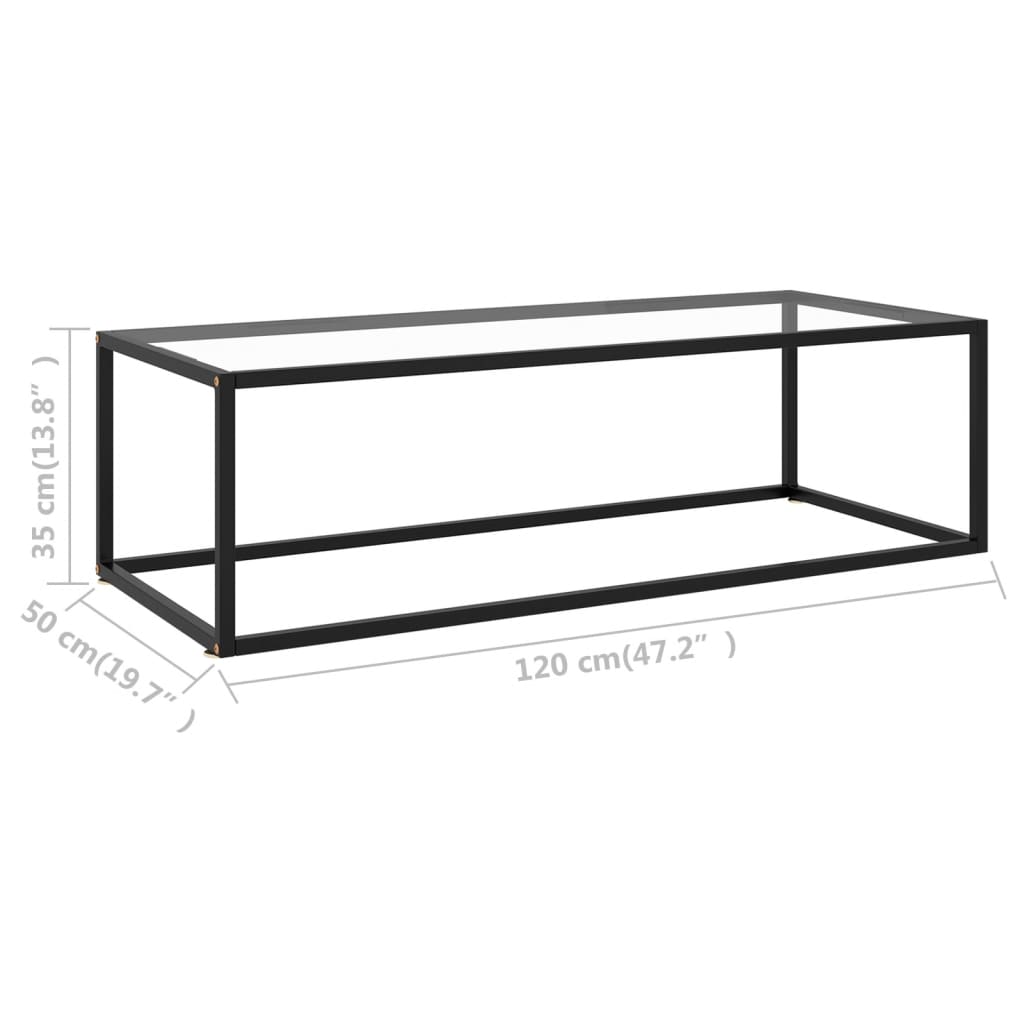 vidaXL Coffee Table End Table Living Room Accent Sofa Table Tempered Glass-52