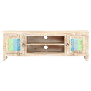 vidaXL TV Stand 47.2"x11.8"x15.7" Rough Acacia Wood-2