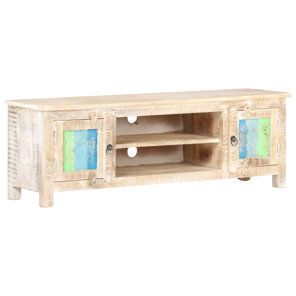 vidaXL TV Stand 47.2"x11.8"x15.7" Rough Acacia Wood-5